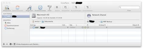 GoodSync Interface