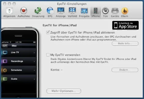 elgato eyetv freigaben