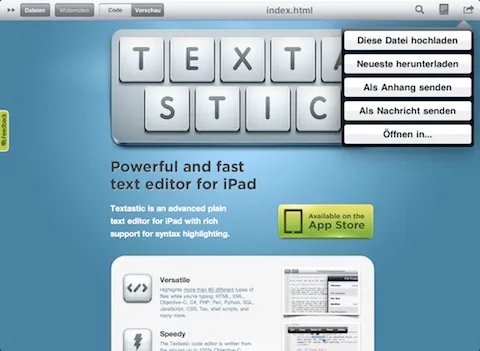 html editor ipad textastic screenshot02