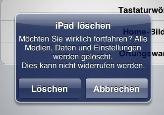 ipad sicher loeschen gross