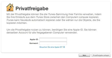 itunes privatfreigabe ios43 einrichten1