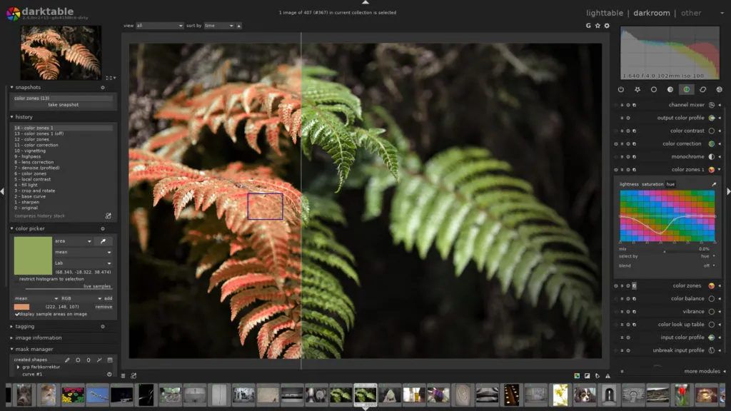 screenshot darktable 1024x576