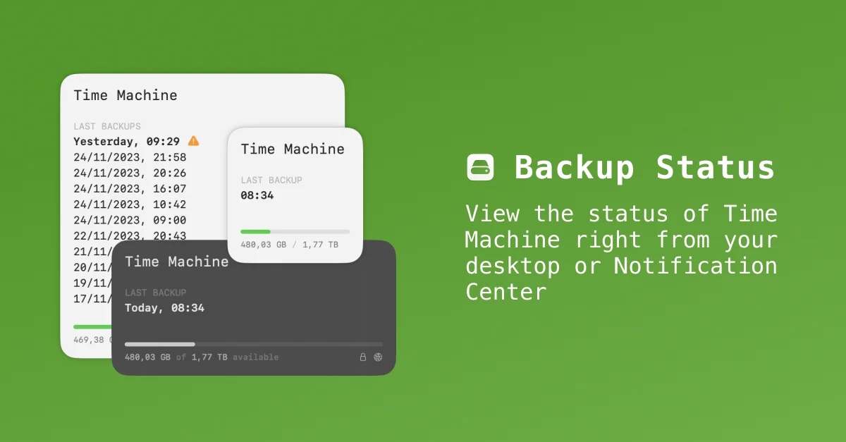 Backup Status: Das Must-Have Mac-Widget für Time Machine Nutzer