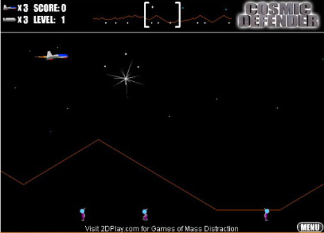 Online Browser Spiel: Remake des Klassikers Defender (Flash/Java)