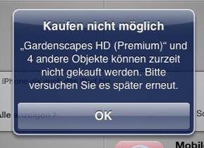 "Kaufen nicht möglich" - Lösung für Apple Appstore Fehlermeldung auf iPhone und iPad